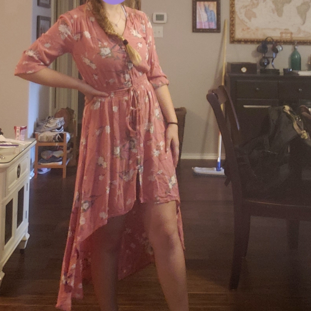 hi-low floral dress
